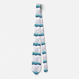 Corbata Tira de dibujo de delfines