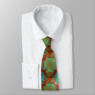 Corbata Tira de fusión cromática roja y verde