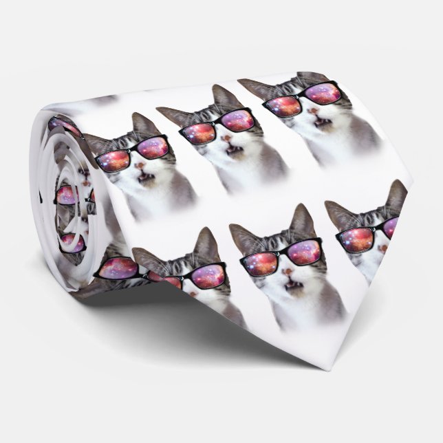 Corbata Tira de gato Hipster Galaxy Space (Enrollado)