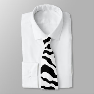 Corbata Tira de impresión de cebra retro