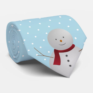 Corbata Tira de nieve con puntos azul y blanco