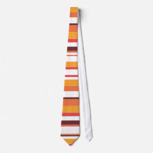 Corbata Tira de patrón de franjas retro coloridas