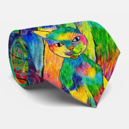 Corbata Tira de patrón de gato arcoiris