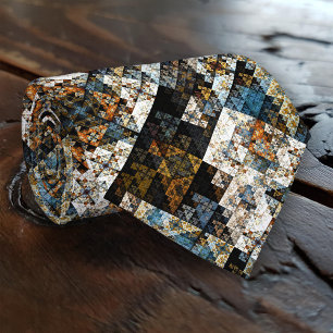 Corbata Tira de patrón fractal geométrico de la naturale