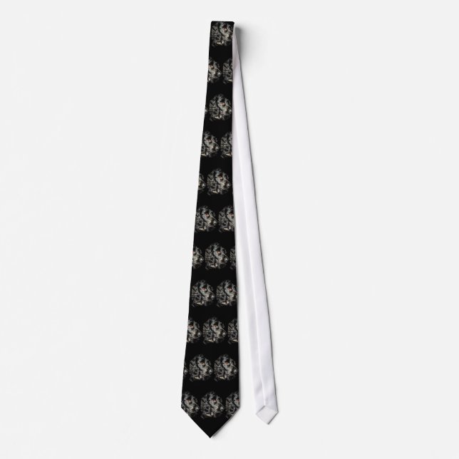 Corbata Tira de perro negro (Anverso)