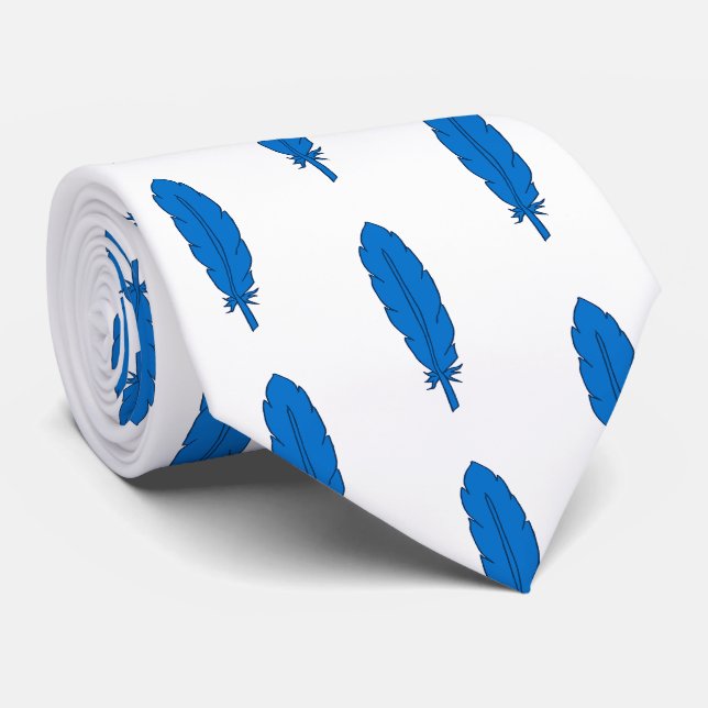 Corbata Tira de plumas azules de clan de SCA (Enrollado)