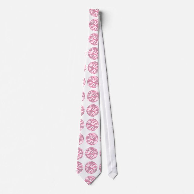 Corbata Tira de puntos de polka de impresión de cebra (Anverso)