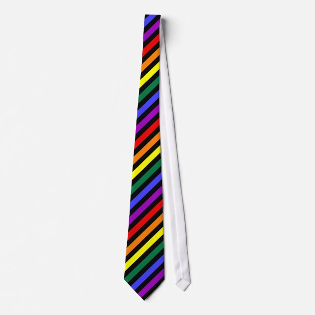 Corbata Tira de rayas arcoiris (Anverso)