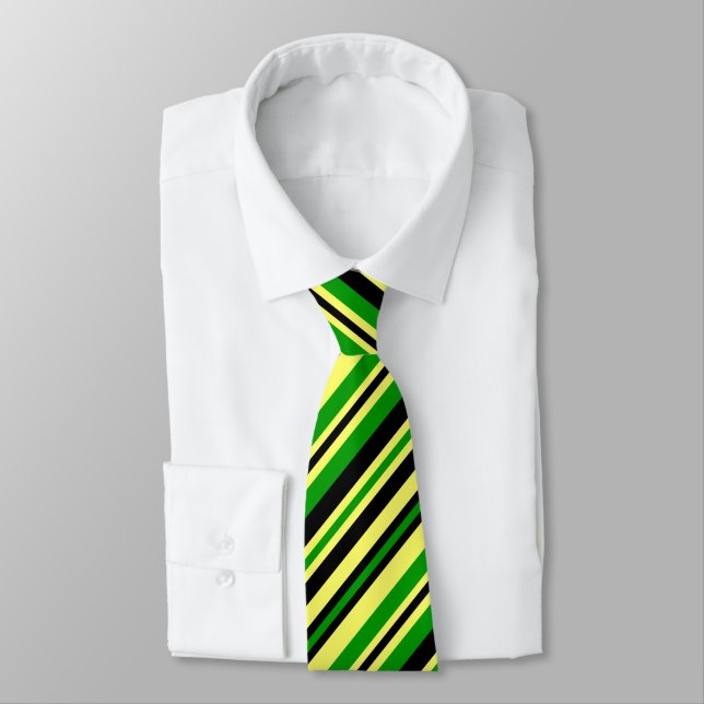 Corbata Tira de rayas inspirada en Jamaica (Atado)