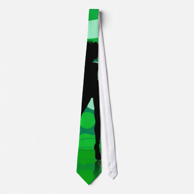 Corbata Tira de silueta verde (Anverso)