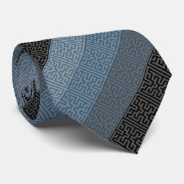 Corbata Tira de tira geométrica de ritmo azul