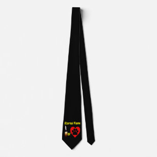 Corbata Tira Eterna Llama Del Amor Y Paws De Deseos