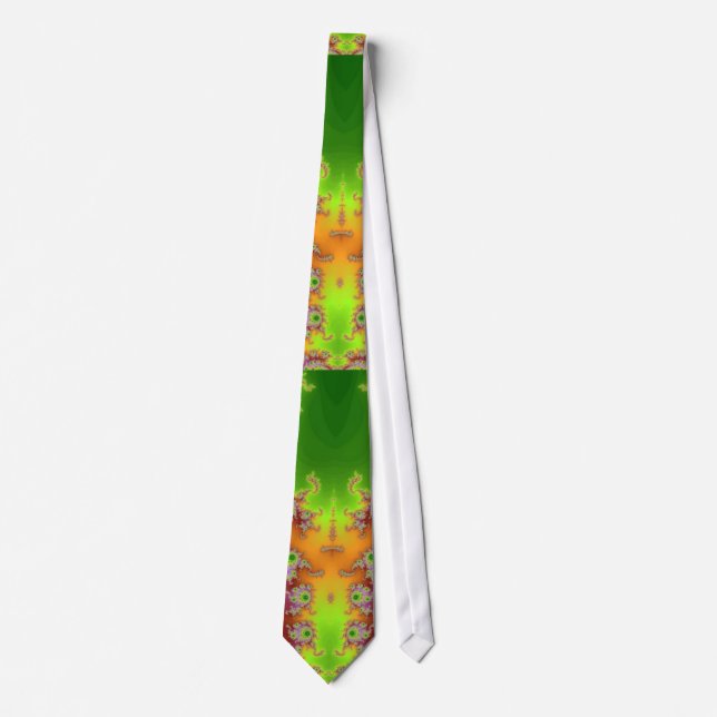 Corbata Tira fractal de ojos verdes (Anverso)