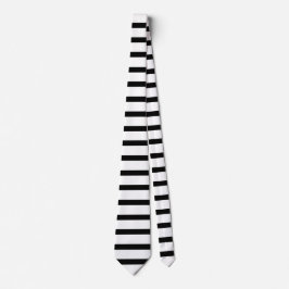 Corbata Tira rayada blanca y negra