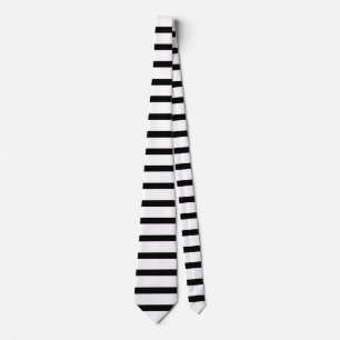 Corbata Tira rayada blanca y negra
