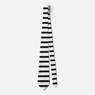 Corbata Tira rayada blanca y negra