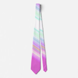 Corbata Tiras blancas y rosadas calientes