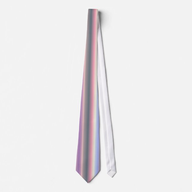Corbata Tiras de arcoiris Pastel - Patrón (Anverso)
