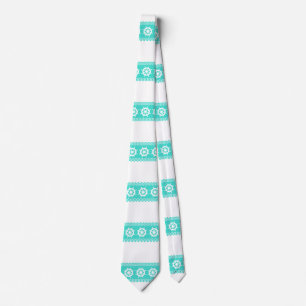 Corbata Tiras de cascos azules blancos costeros Náuticas