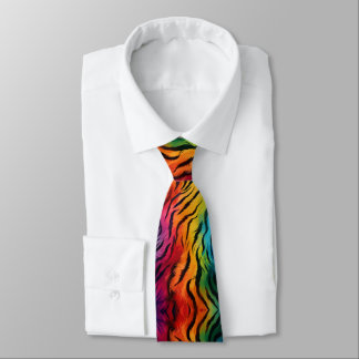 Corbata Tiras de tigre arco iris