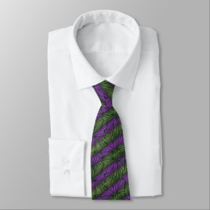 Corbata Tiras de vidrio rotas Vintage de dos lados