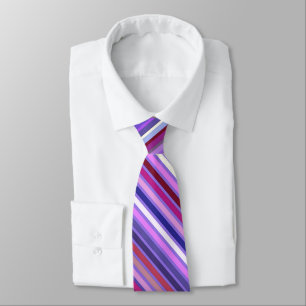 Corbata Tiras enrolladas, moradas, orquídeas y violetas