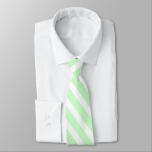 Corbata Tiras geométricas de color verde y blanco de la Ca