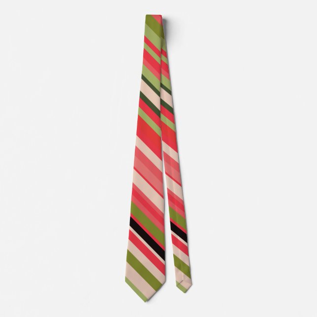 Corbata Tiras inspiradas en la sandía (Anverso)