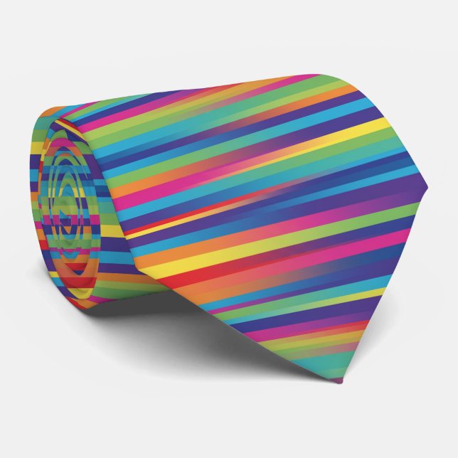 Corbata Tiras Technicolor  (Enrollado)