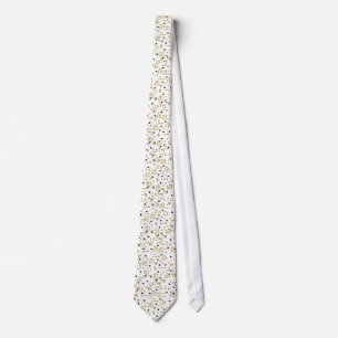 Corbata Título Confetti, Oro y Negro