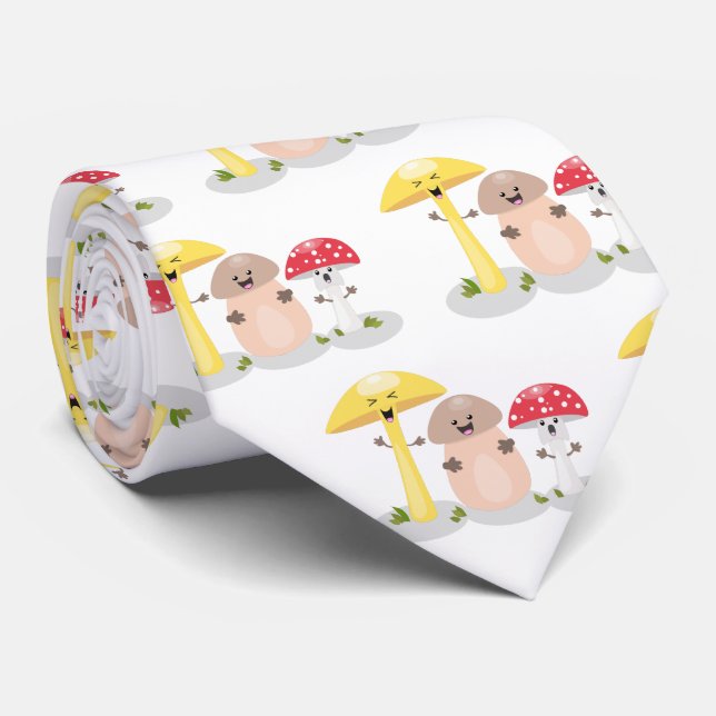 Corbata Toadstool de hongos de hongo de kawaii (Enrollado)