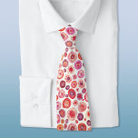 Corbata Todas las flores<br><div class="desc">Pintura de flores de color acuático abstracto en colores cálidos de joyas de rojo, naranja, rosa y morado.
Un empate de coordinación para coincidir con tu celebración.</div>
