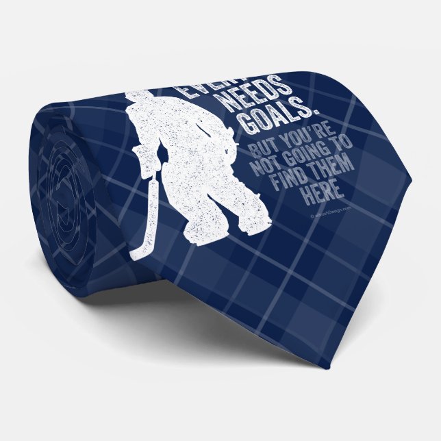 Corbata Todos necesitan objetivos (hockey) (Enrollado)