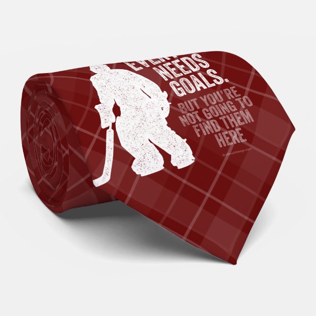 Corbata Todos necesitan objetivos (hockey) (Enrollado)