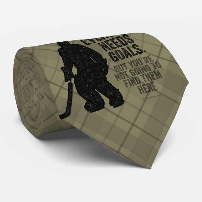 Corbata Todos necesitan objetivos (hockey) (Enrollado)