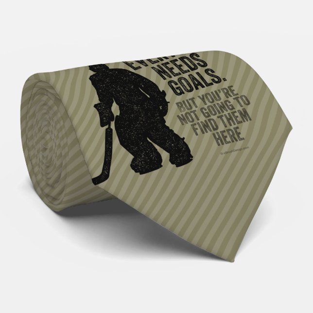 Corbata Todos necesitan objetivos (hockey) (Enrollado)