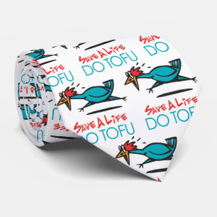 Corbata Tofu humorístico vegetariano