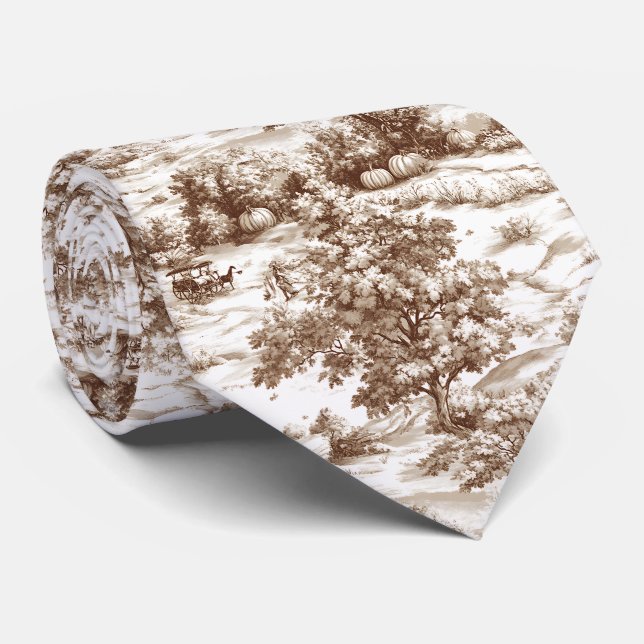 Corbata Toile de granja de calabaza cosecha estilo rústico (Enrollado)