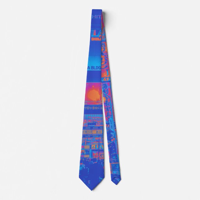 Corbata Tokyo Shinjuku Kabukicho Cyberpunk Neck Tie (Anverso)
