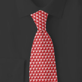 Corbata Tonga Flag Brick Pattern