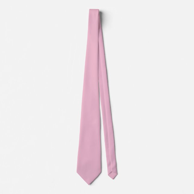 Corbata Tono pastel sólido de rosa cereza (Anverso)