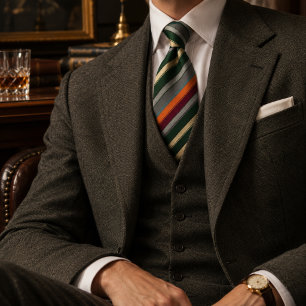 Corbata Tono Tierra Moderno Preppy 