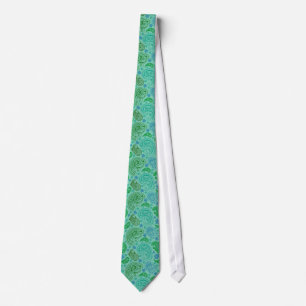 Corbata Tonos azules y mint-verdes paisajes de época