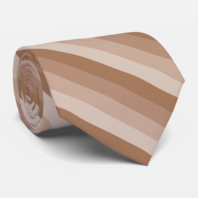 Corbata Tonos de rayas marrones (Enrollado)
