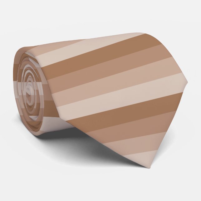 Corbata Tonos de rayas marrones (Enrollado)