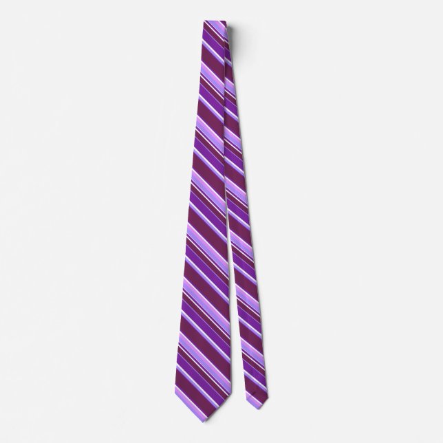 Corbata Tonos de rayas violetas (Anverso)