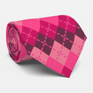 Corbata Tonos de rosa argyle deportivo elegante