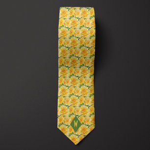 Corbata Tonos de Rosas del cubismo amarillo
