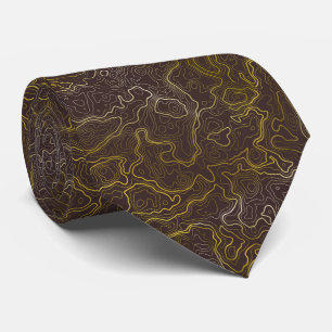 Corbata Topografía dorada