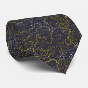 Corbata Topografía dorada